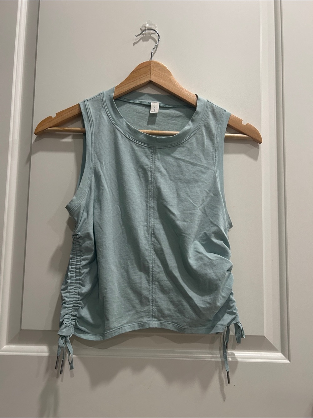 lululemon athletica Side-Ruched Cropped Tank Top - Pale Blue